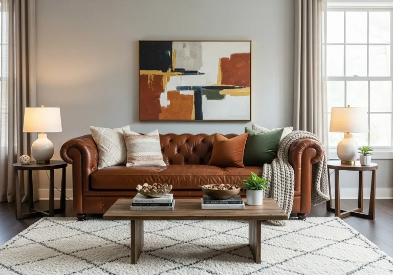 14 Elevated Brown Leather Sofa Living Room Ideas for a Polished Look