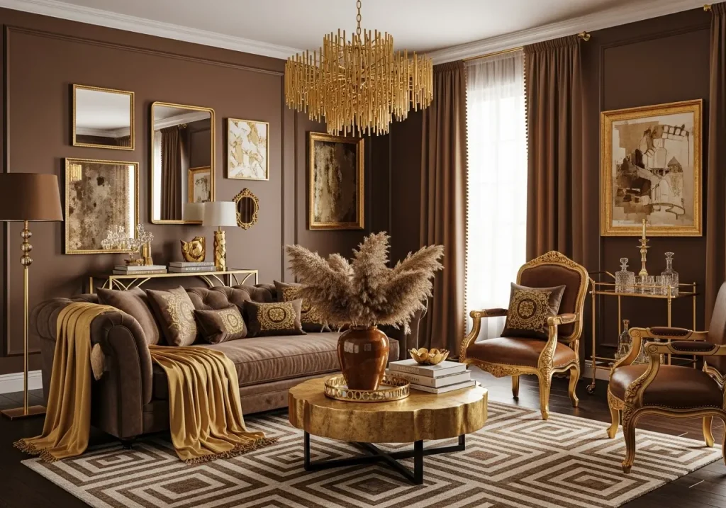 Brown and Gold Living Room Ideas: 13 Luxe Designs That Dazzle