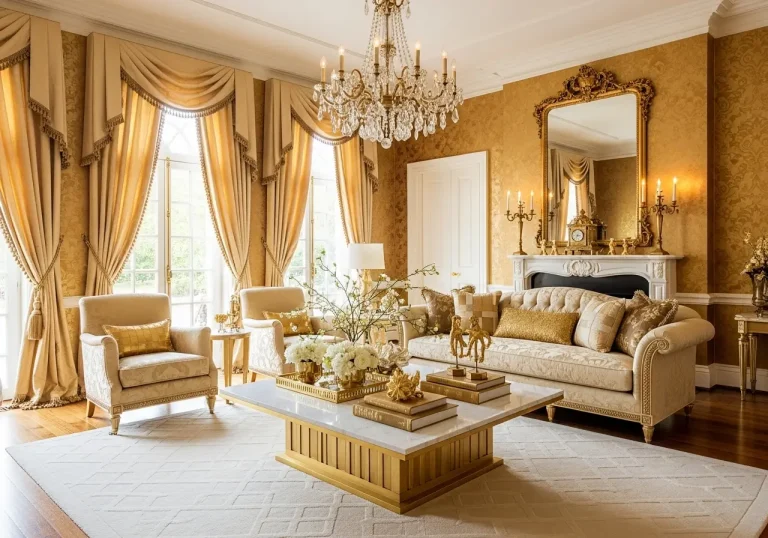 13 Classy Gold Living Room Ideas for Modern Homes