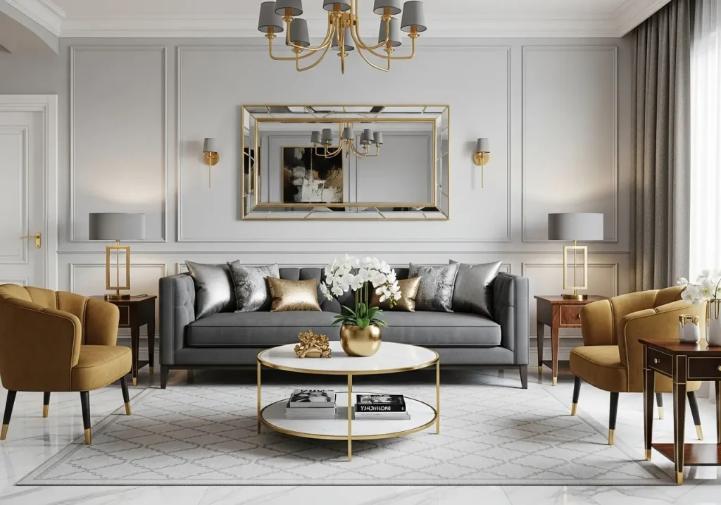 13 Lux Grey and Gold Living Room Ideas Made Easy