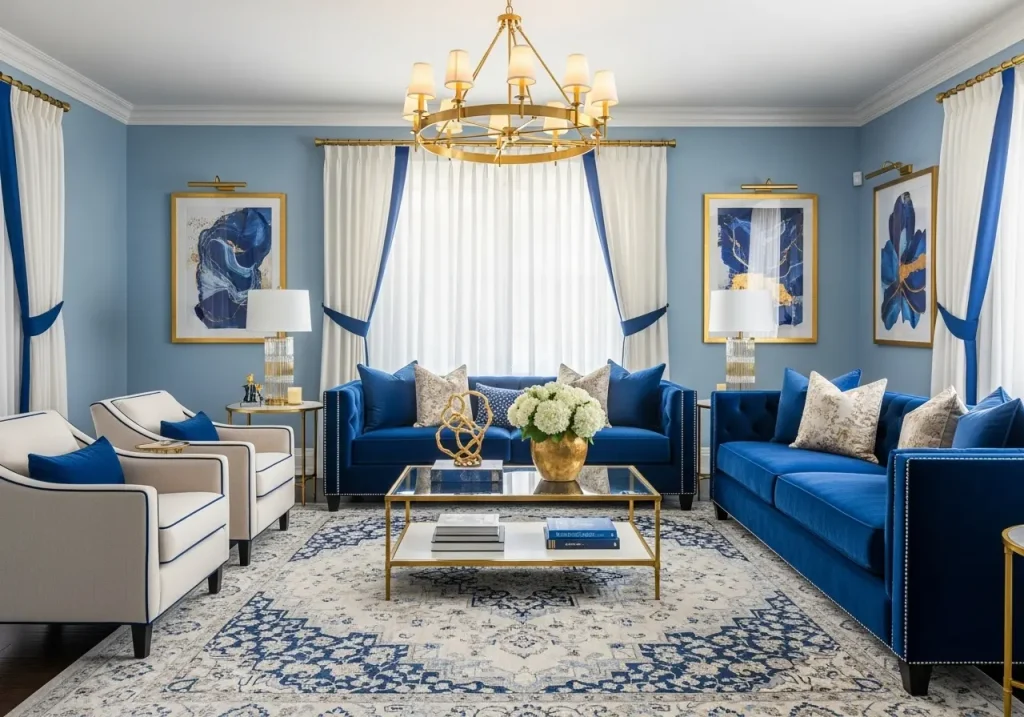 Royal Blue Living Room Ideas: 15 Luxurious Ways to Elevate Style