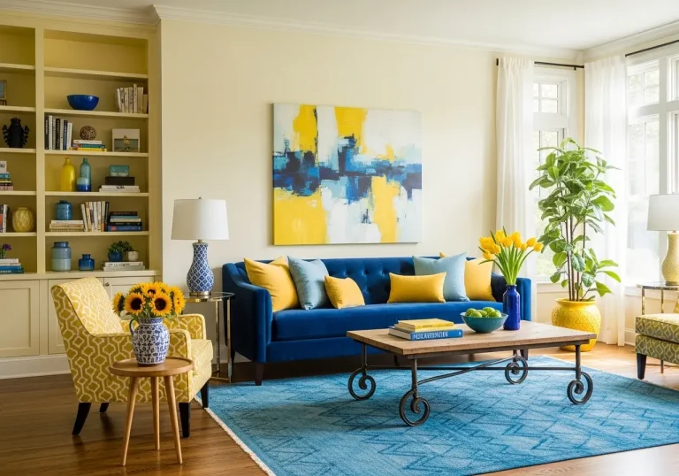 Yellow and Blue Living Room: 13 Bold Ideas to Brighten Your Space